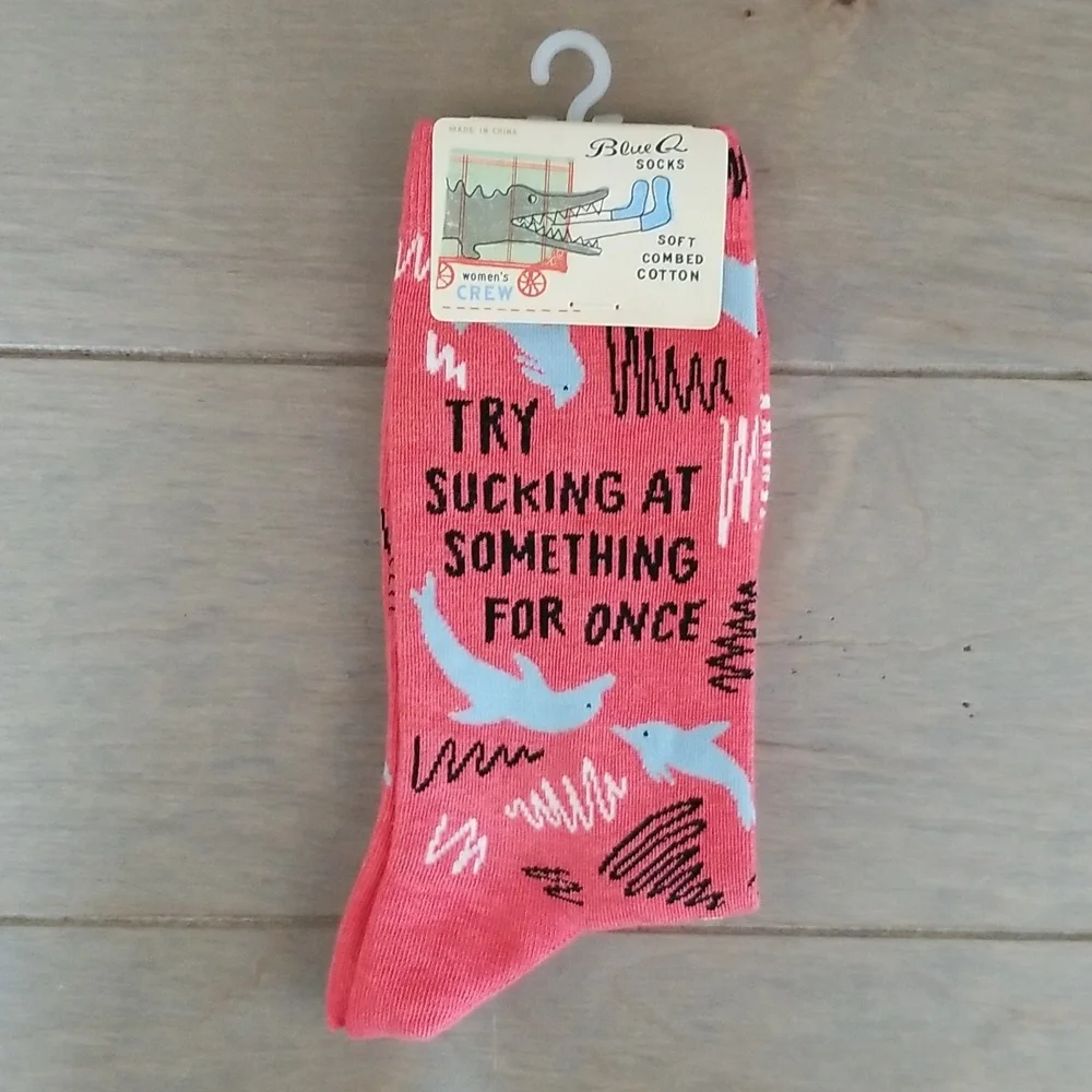 Try Sucking At Something For Once Socks by Blue Q